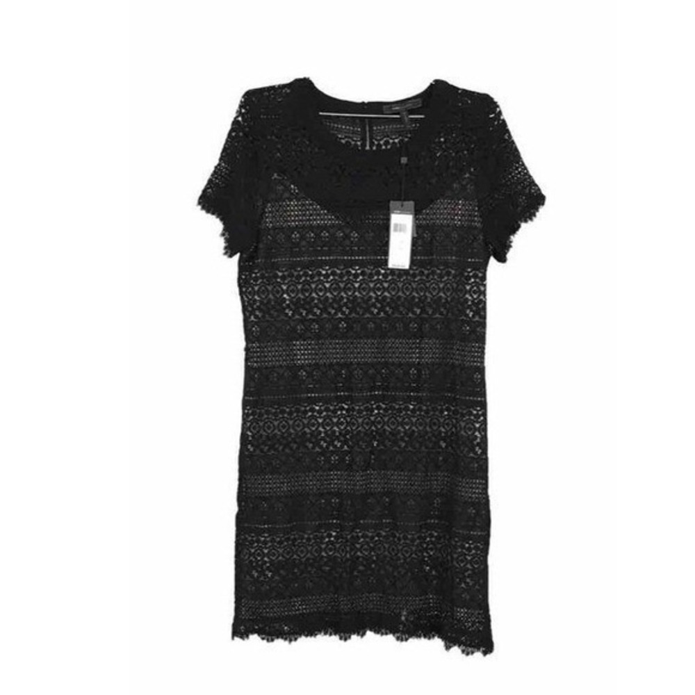 BCBGMaxazria‎ Women's Black Darlita Short Sleeve Sheath Dress - Size 8 $228